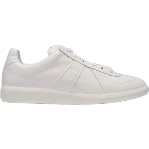 Zeitlose weiße Leder-Replik-Sneaker,Weiße Elegante Geschlossene Flache Sneakers - Maison Margiela - Modalova