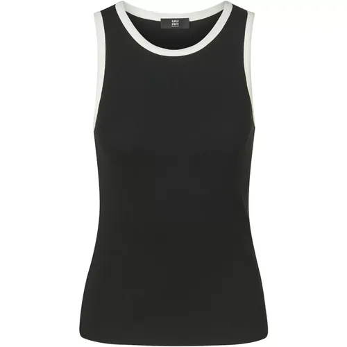 Geripptes Jersey Top Trendiger Casual-Stil , Damen, Größe: S - RIANI - Modalova