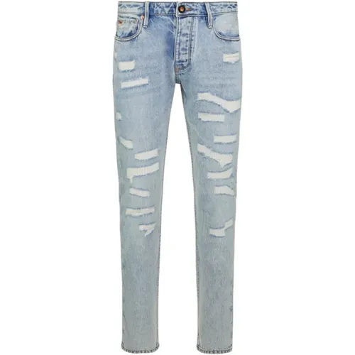 Men`s Slim-fit Denim Jeans , male, Sizes: W34, W38 - Emporio Armani - Modalova