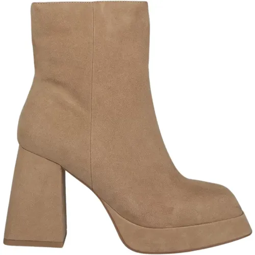 Square Toe Leather Ankle Boots , female, Sizes: 5 UK, 4 UK, 2 UK, 7 UK, 3 UK, 6 UK, 8 UK - Alma en Pena - Modalova