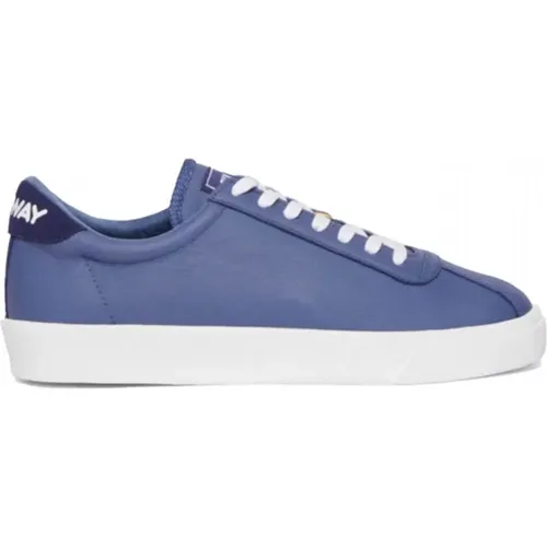 Leather Low-Top Tennis Sneakers , male, Sizes: 5 UK - K-way - Modalova