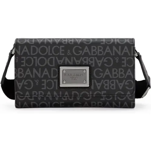 Logo Crossbody Bag in , male, Sizes: ONE SIZE - Dolce & Gabbana - Modalova