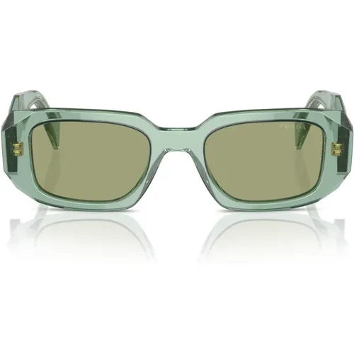 Rectangular Sunglasses Sage Transparent Frame , unisex, Sizes: 49 MM - Prada - Modalova