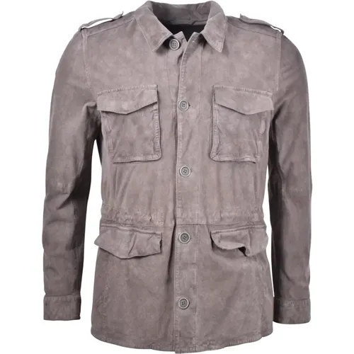 Leather Jacket , male, Sizes: S - Gimo's - Modalova