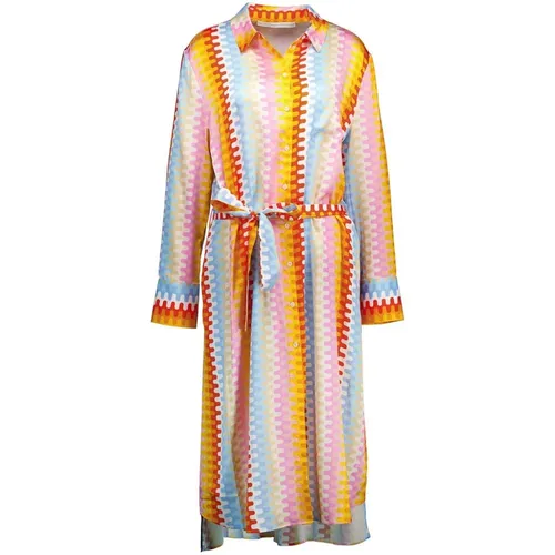 Elegantes Blusenkleid mit Farbenfrohem Muster - Herzen's Angelegenheit - Modalova