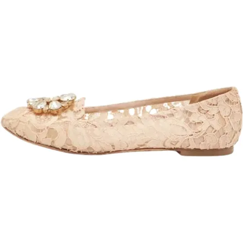 Pre-owned Suede flats , female, Sizes: 4 1/2 UK - Dolce & Gabbana Pre-owned - Modalova