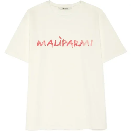 Bio-Baumwoll-Bedrucktes T-Shirt , Damen, Größe: M - Maliparmi - Modalova