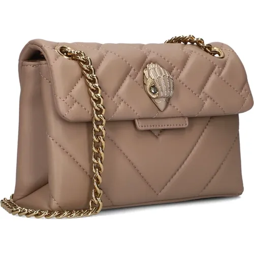 Taupe Leder Schultertasche mit Elegantem Design - Kurt Geiger - Modalova