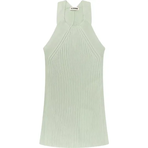 Ribbed Viscose Sleeveless Top , female, Sizes: XS, S - Jil Sander - Modalova