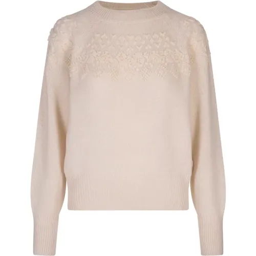 Weißer Pullover mit Ethnischem Motiv - Ermanno Scervino - Modalova