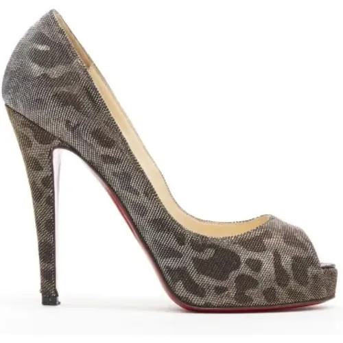 Pre-owned Fabric heels , female, Sizes: 3 1/2 UK - Christian Louboutin Pre-owned - Modalova