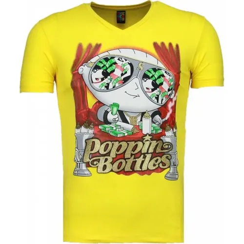 Poppin Stewie - Herren T-Shirt - 1498G , Herren, Größe: XL - Local Fanatic - Modalova