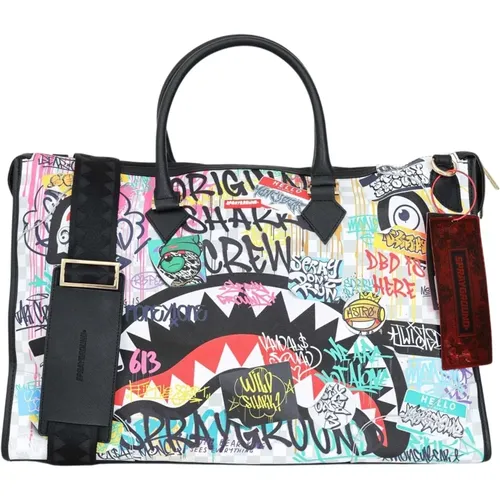 Creme Pyramide Duffle Tasche - SPRAYGROUND - Modalova