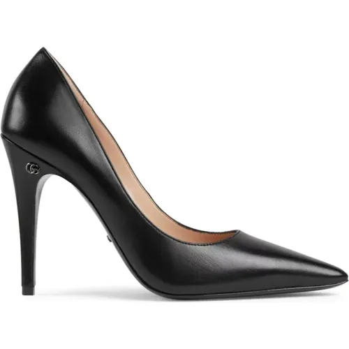 Leather Pointed-Toe Pumps , female, Sizes: 8 UK - Gucci - Modalova