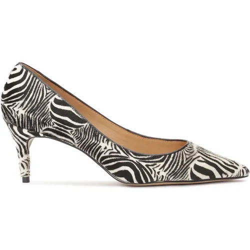 Schwarze und weiße Zebra-Muster Pumps , Damen, Größe: 40 EU - Kazar - Modalova