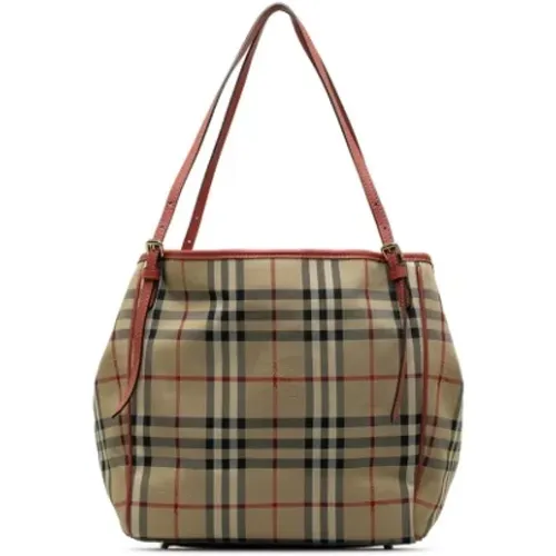 Pre-owned Canvas shoulder-bags , female, Sizes: ONE SIZE - Burberry Vintage - Modalova