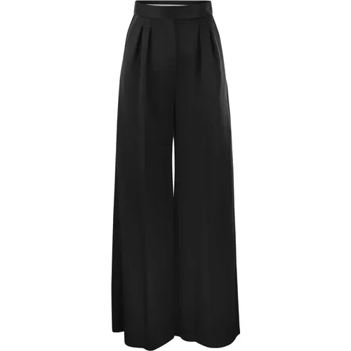 Ausgestellte Hose aus weichem Baumwollmischgewebe Scuba Jersey , Damen, Größe: 4XS - Max Mara - Modalova