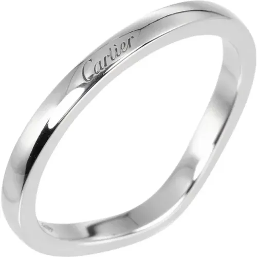 Pre-owned Platinum rings , female, Sizes: ONE SIZE - Cartier Vintage - Modalova