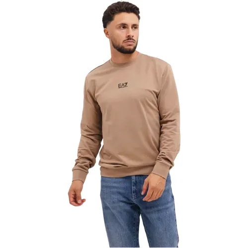 Brauner Pullover Herren Trendiger Stil , Herren, Größe: XL - Emporio Armani - Modalova