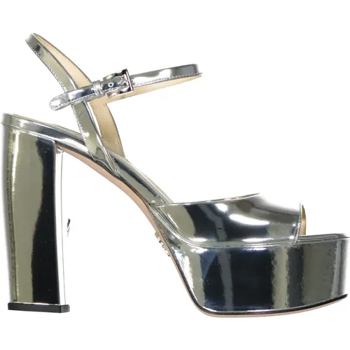 Womens Shoes Sandals Silver Ss23 , female, Sizes: 8 UK - Prada - Modalova