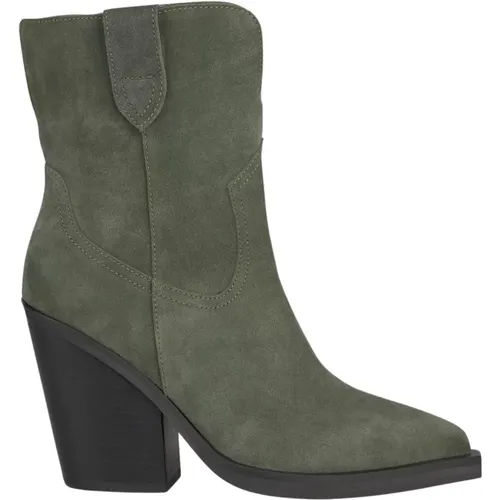 Cowboy Leather Ankle Boots , female, Sizes: 4 UK, 5 UK - Alma en Pena - Modalova