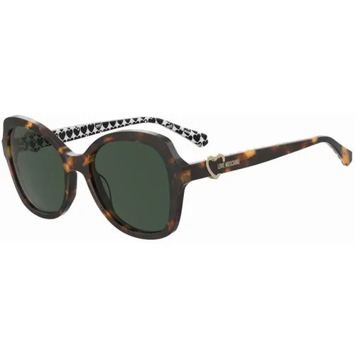 Stylish Sunglasses in Green Shade , female, Sizes: 55 MM - Moschino - Modalova