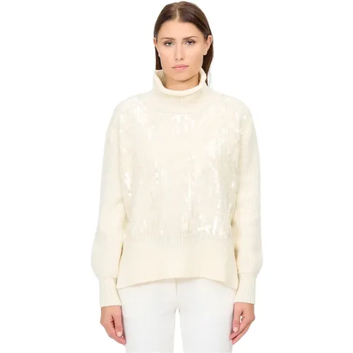 Sequin Dolcevita Turtleneck , female, Sizes: 2XS - Ermanno Scervino - Modalova