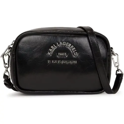 Camera Bag with Silver Logo , female, Sizes: ONE SIZE - Karl Lagerfeld - Modalova