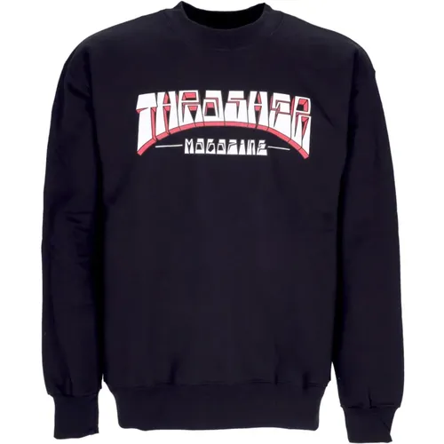 Signatur Crewneck Sweatshirt Schwarz/Weiß/Rot - Thrasher - Modalova