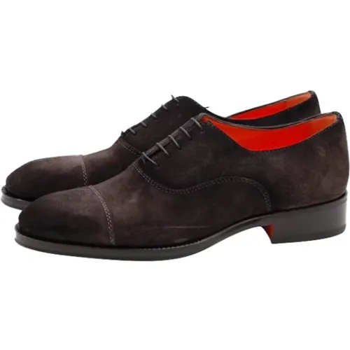 Laced Shoes , male, Sizes: 10 UK, 6 1/2 UK, 9 UK, 9 1/2 UK, 11 UK, 7 1/2 UK, 8 UK, 7 UK - Santoni - Modalova
