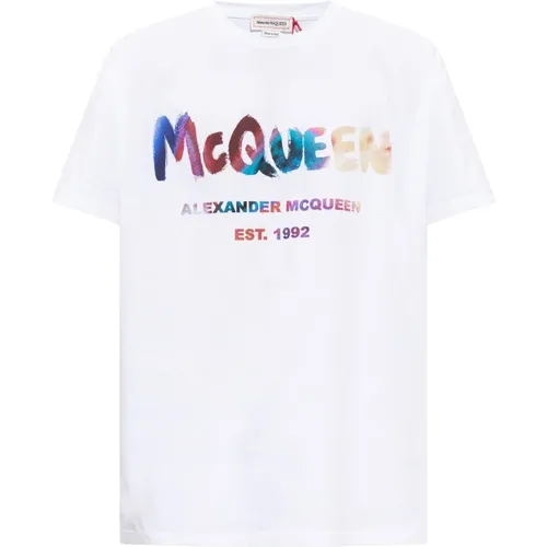 Bedrucktes T-Shirt - alexander mcqueen - Modalova