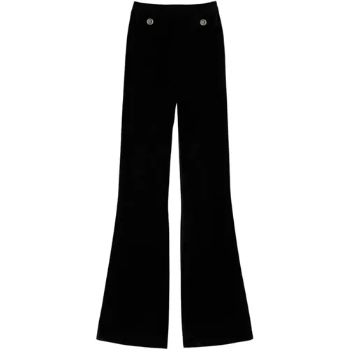 Schwarze Flare Strickhose , Damen, Größe: S - Twinset - Modalova