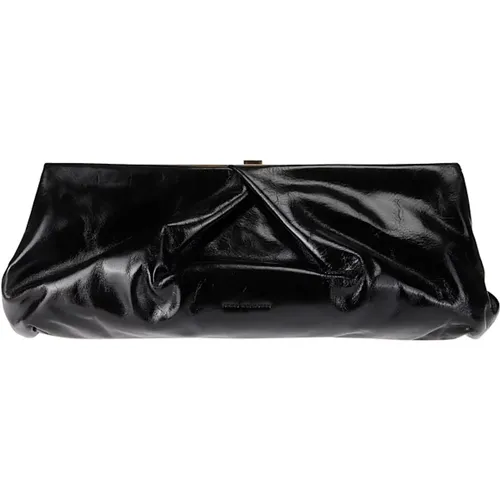 Leather Handbag with Curls and Closure , female, Sizes: ONE SIZE - Dries Van Noten - Modalova