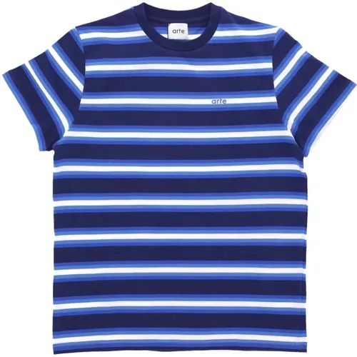 Stripes Tee Cotton Embroidered Logo , male, Sizes: XL - Arte Antwerp - Modalova