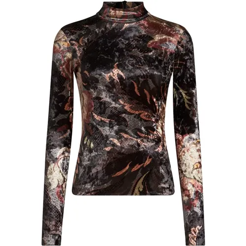 Graues Blumen Turtleneck Topwear Aw24 - ETRO - Modalova