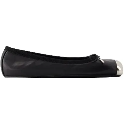 Schwarze Lederschuhe , Damen, Größe: 35 EU - alexander mcqueen - Modalova