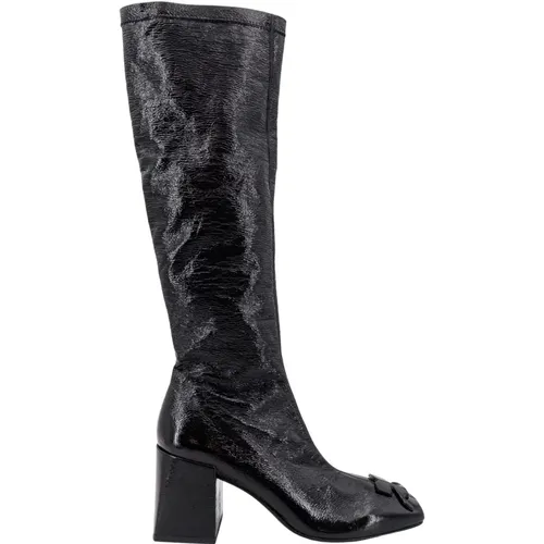 Schwarze Stretch Stiefeletten - Courrèges - Modalova