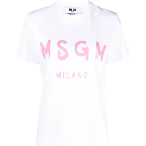 Stilvolle T-Shirts und Polos , Damen, Größe: XS - Msgm - Modalova