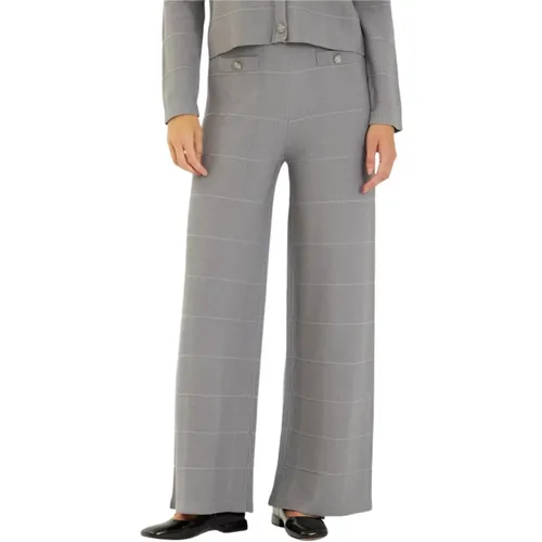 Straight check trousers , female, Sizes: L, S, M - Alma en Pena - Modalova