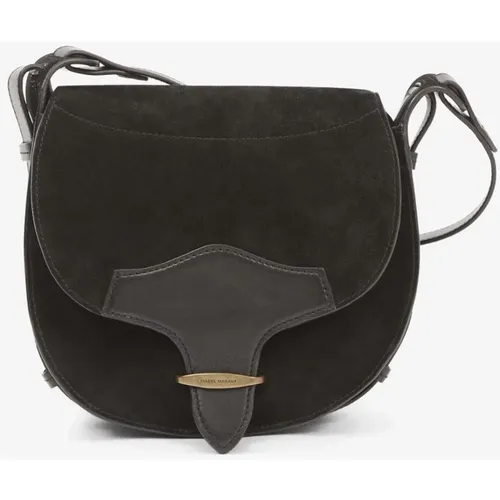 Velvet Shoulder Bag with Adjustable Strap , female, Sizes: ONE SIZE - Isabel Marant Étoile - Modalova