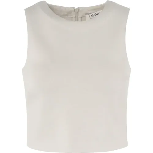 Ecru Viscose Top , female, Sizes: M, XS, L, S - Max Mara - Modalova