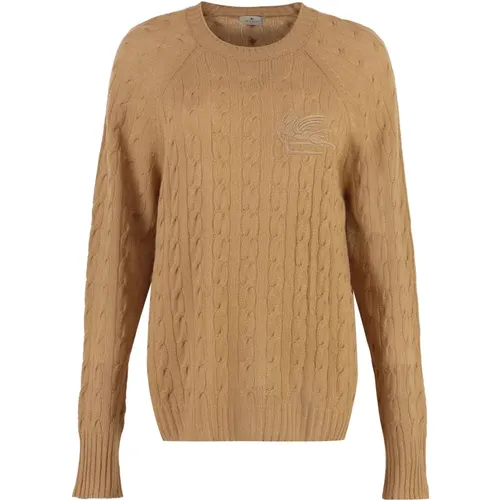 Kaschmir Zopfmuster Rundhals Pullover , Damen, Größe: M - ETRO - Modalova