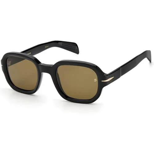 Schwarze Sonnenbrille DB 7042/S 807(Qt) , unisex, Größe: 50 MM - Eyewear by David Beckham - Modalova