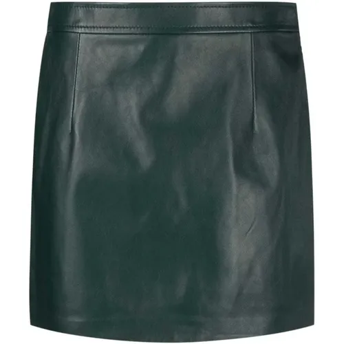 Dark High-Waist Mini Leather Skirt , female, Sizes: 2XS - Marni - Modalova