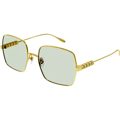 Gold Grün Sonnenbrille Gg1434S , Damen, Größe: 57 MM - Gucci - Modalova