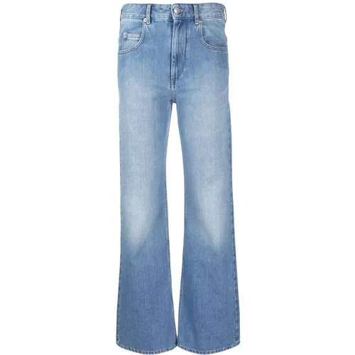 Blaue High-Rise Bootcut Jeans - Isabel Marant Étoile - Modalova