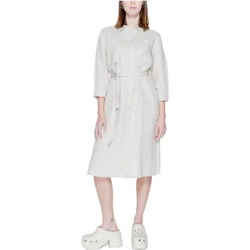 Long Linen Dress Spring/Summer Collection , female, Sizes: 2XS, 2XL, XL, L, S, XS, M - Street One - Modalova