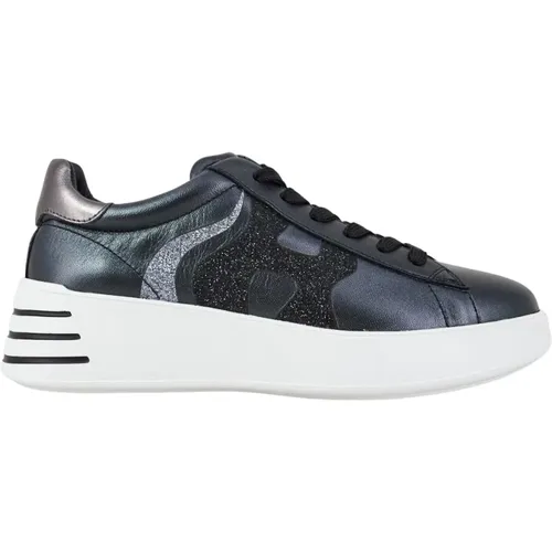 Women`s Logo-Patch Low-Top Sneakers , female, Sizes: 2 UK - Hogan - Modalova