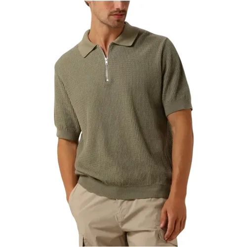 Herren Polo T-Shirts Moment Half Zip Knit , Herren, Größe: XL - Forét - Modalova
