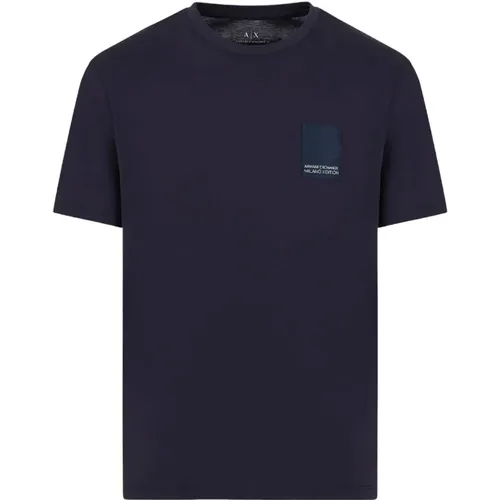 Night Sky T-Shirt with Logo Detail , male, Sizes: XS, S - Armani Exchange - Modalova